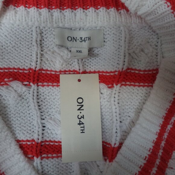 On 34th Sweater top knit v-neck  NEW NWT Size Sz XXL 2XL - Picture 10 of 11